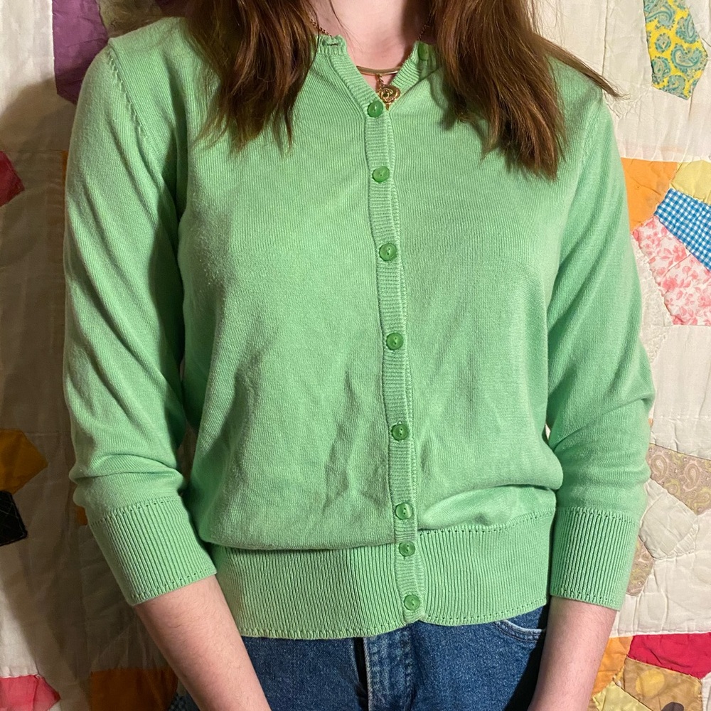 Sweet Pea Green Cardigan